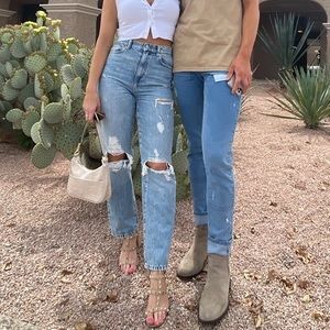 Vintage Straight Ripped Jeans